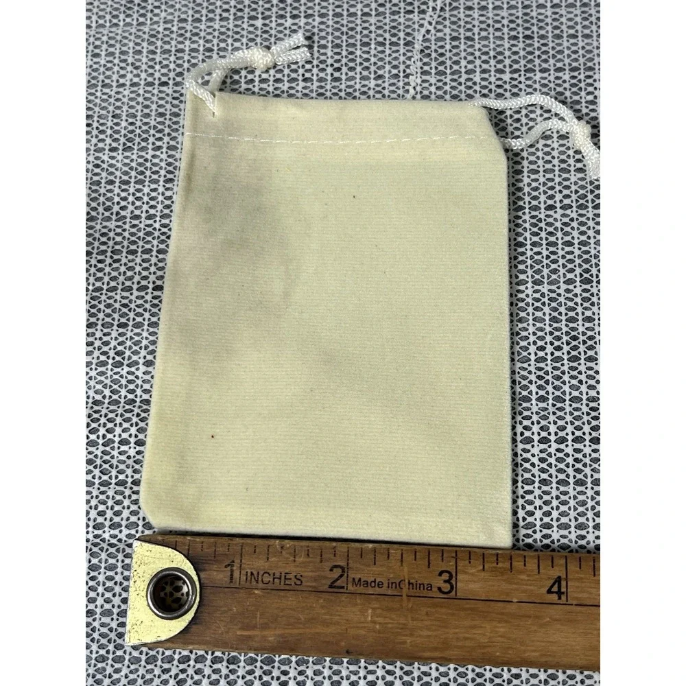 Crafts 4.5x3.5 Cream Velvet Bags -45 Small Velvet Drawstring Pouches Bulk